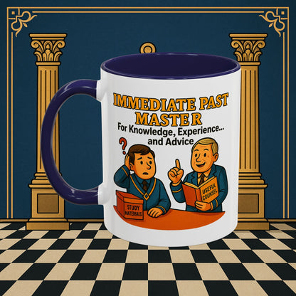 Masonic Mugs - Accent Coloured 11oz Mug - Wisdom Transfer Printify