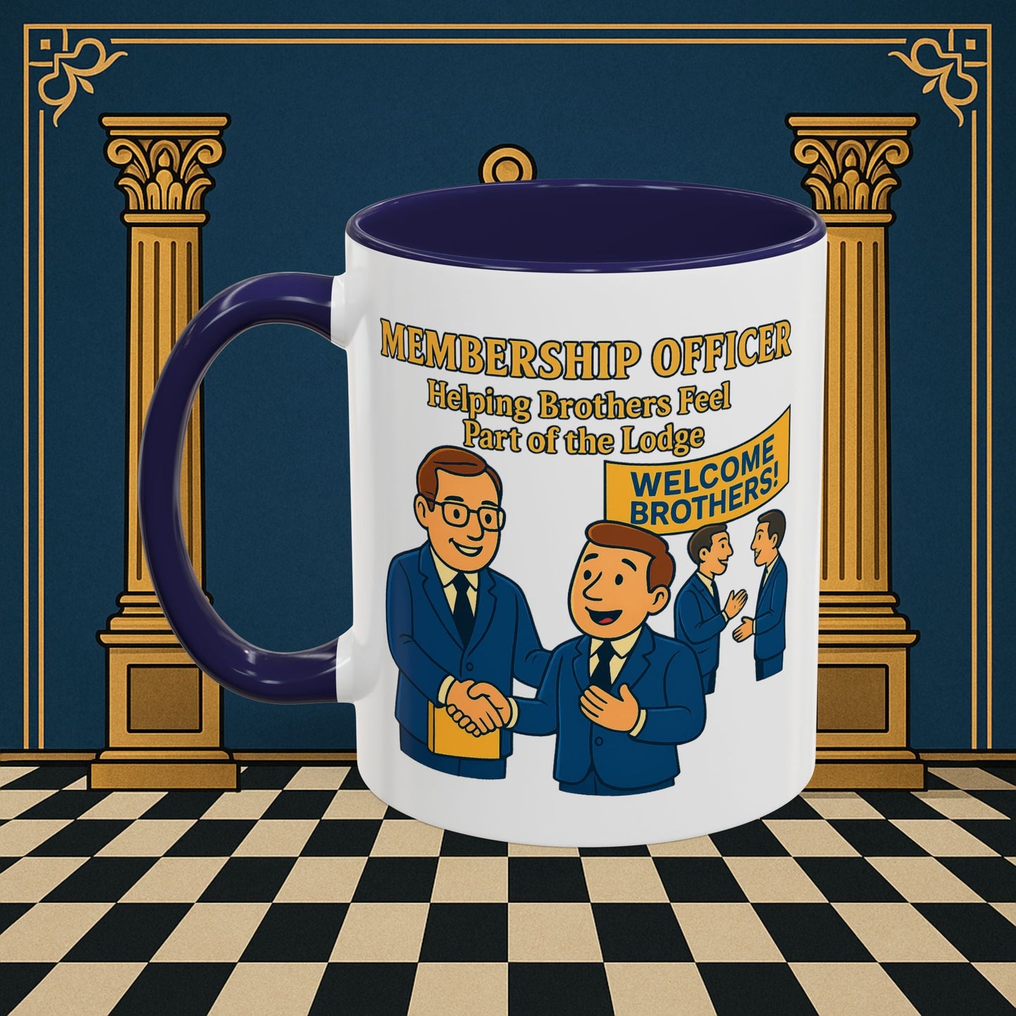 Masonic Mugs - Brotherhood Welcome - Membership Secretary Printify