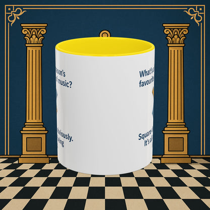 Masonic Mugs Ready to Go – Favourite Type of Music (Accent Coloured 11oz Mug) Printify