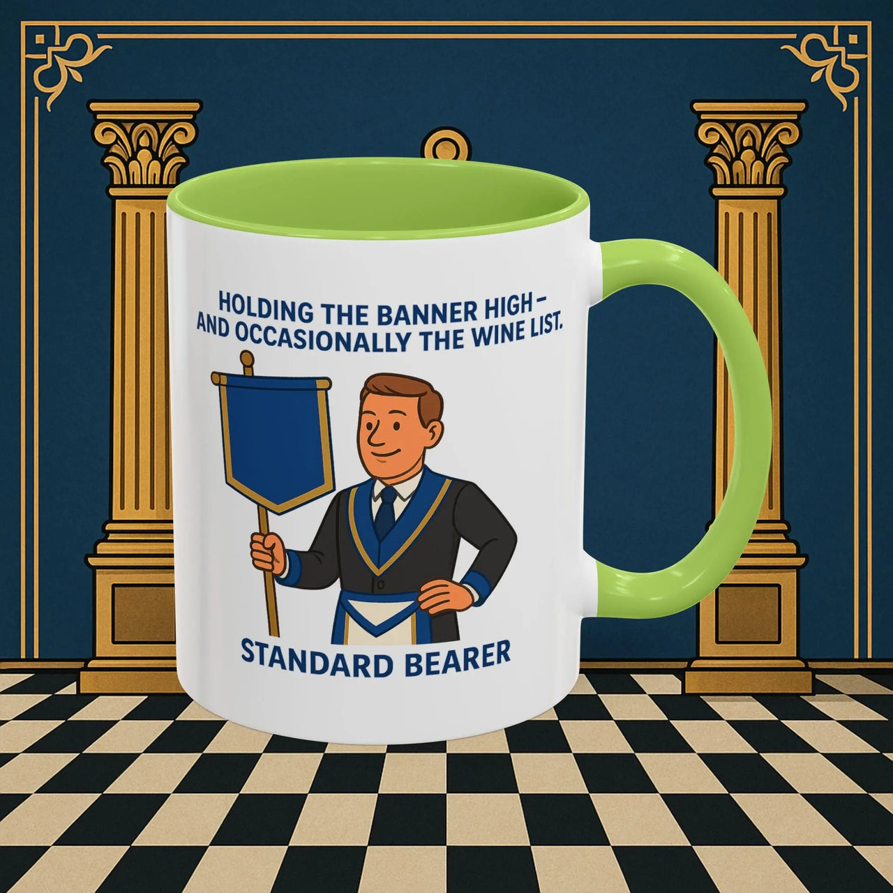 Masonic Mugs - Banner and Barrel - Provincial Standard Bearer Printify