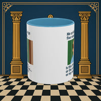 Masonic Mugs Ready to Go – Five Minutes Late (Accent Coloured 11oz Mug) Printify