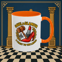 Masonic Mugs – Gavel & Glamour: A Toast to the Ladies (Accent Coloured 11oz Mug) Printify