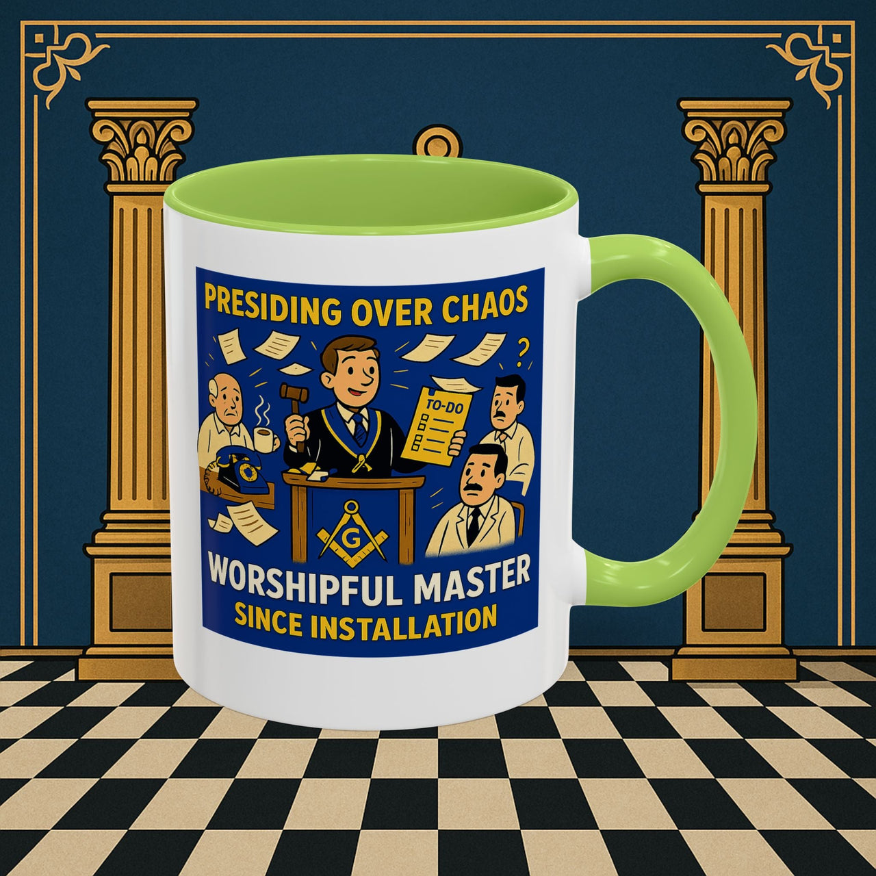 Masonic Mugs - Leadership Labyrinth - Worshipful Master Printify