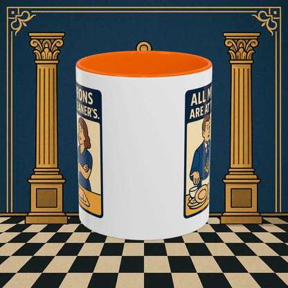 Masonic Mugs Ready to Go – All My Aprons Are at the Cleaner’s (Accent Coloured 11oz Mug) Printify