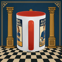 Masonic Mugs Ready to Go – All My Aprons Are at the Cleaner’s (Accent Coloured 11oz Mug) Printify