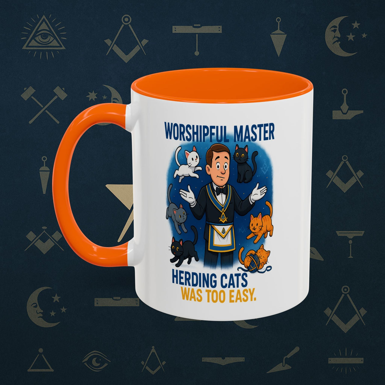 Masonic Mugs - Masonic Cats Assemble - Worshipful Master Printify