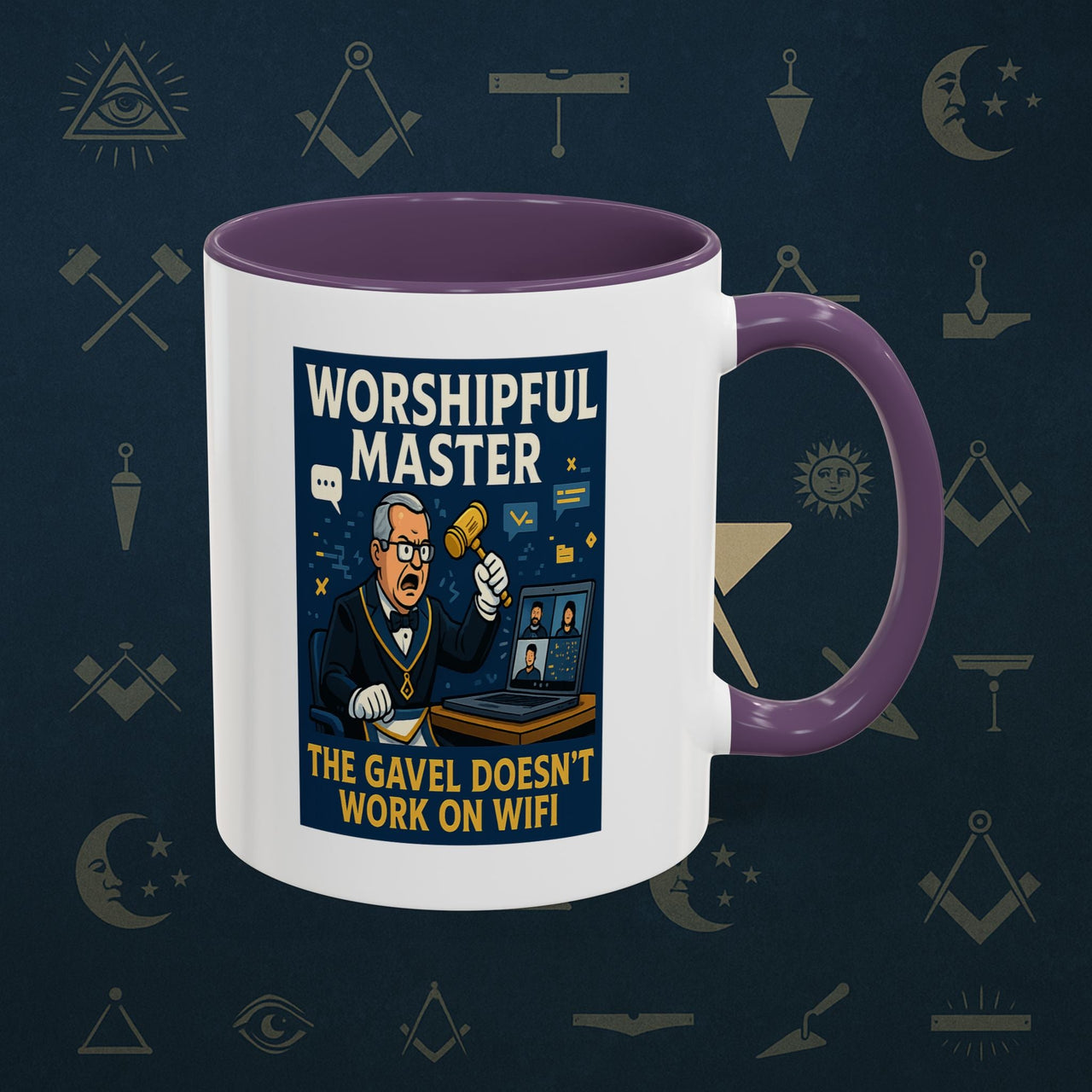 Masonic Mugs - Virtual Vertigo - Worshipful Master Printify