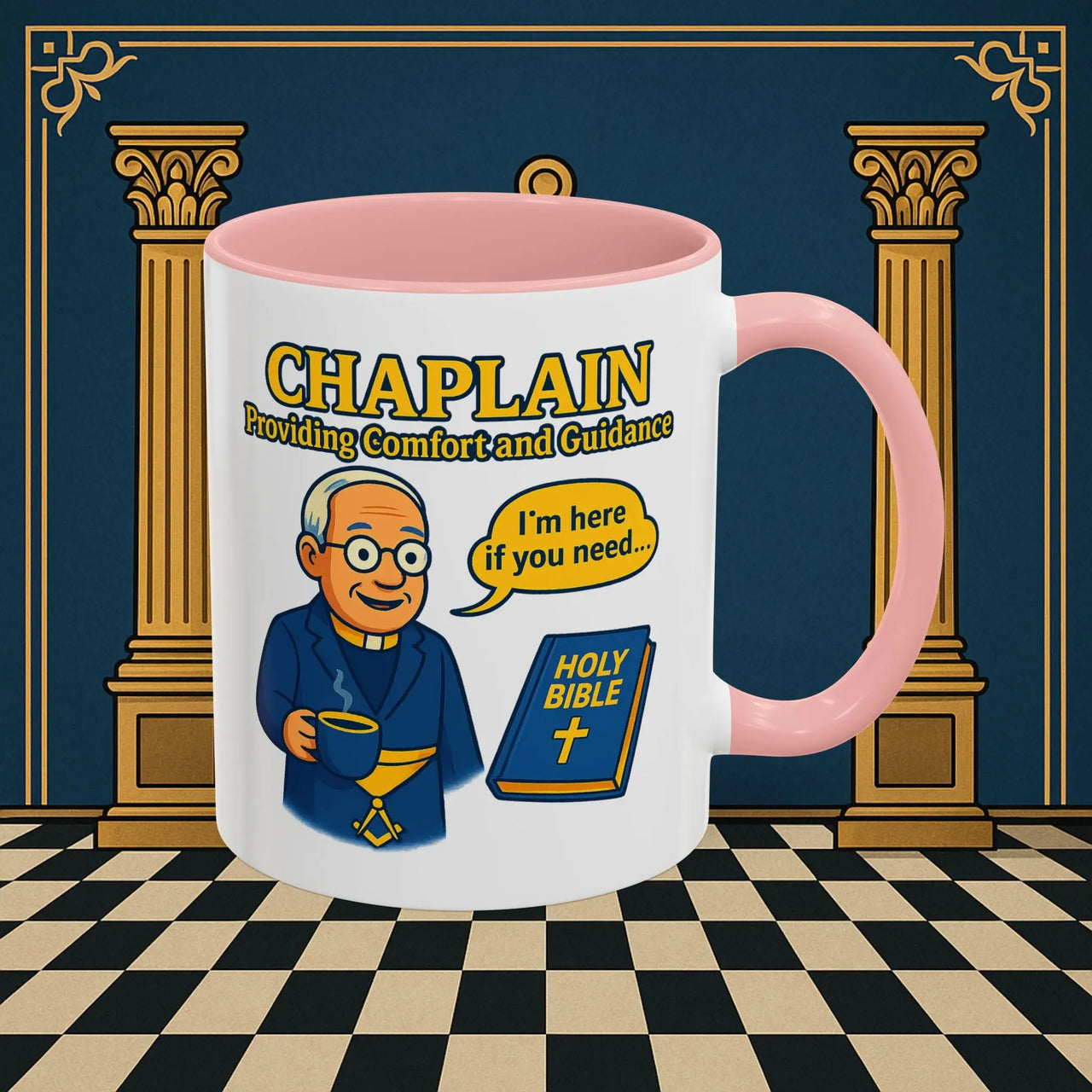 Masonic Mugs Ready to Go - Comfort in Faith - Chaplain Printify