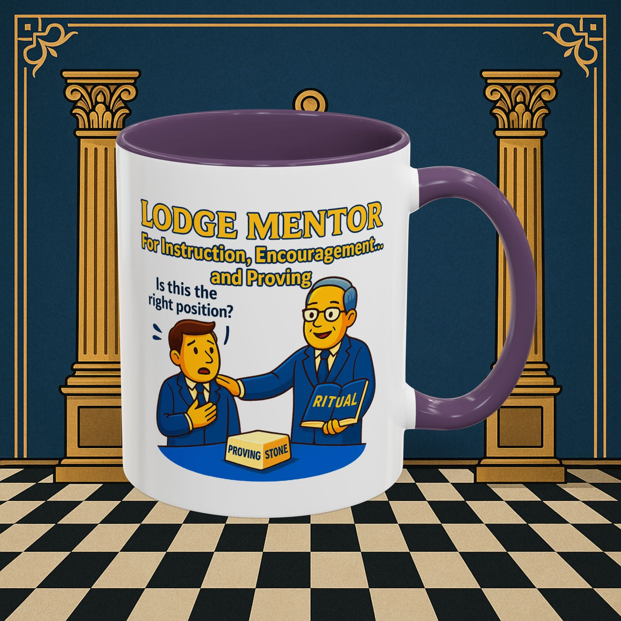 Masonic Mugs - Lodge Mentor Guidance: Masonic Ritual Instruction, Lodge Mentor Printify