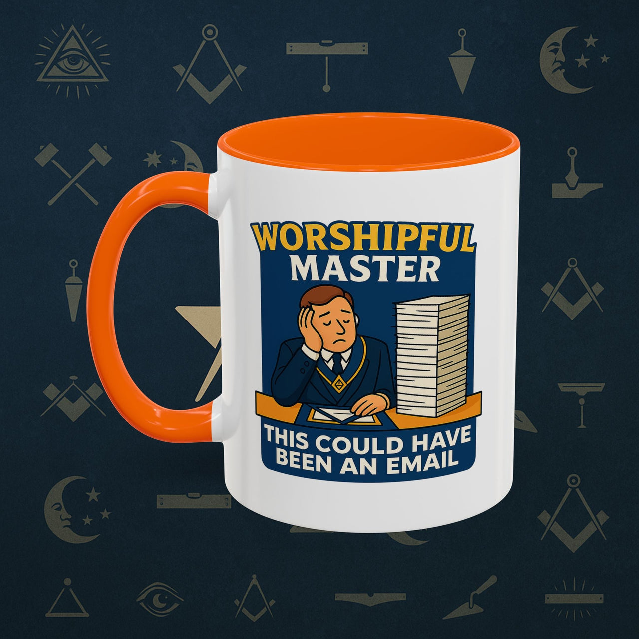 Masonic Mugs - Masonic Meetings Madness - Worshipful Master Printify