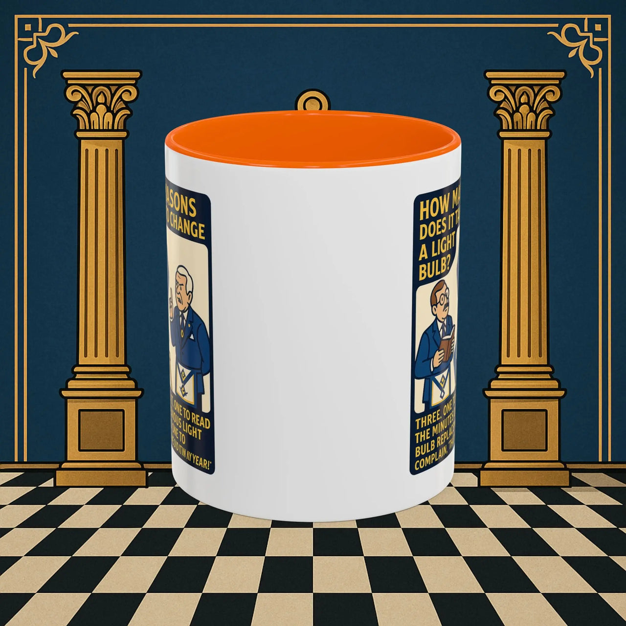 Masonic Mugs Ready to Go – How Many Masons? (Accent Coloured 11oz Mug) Printify