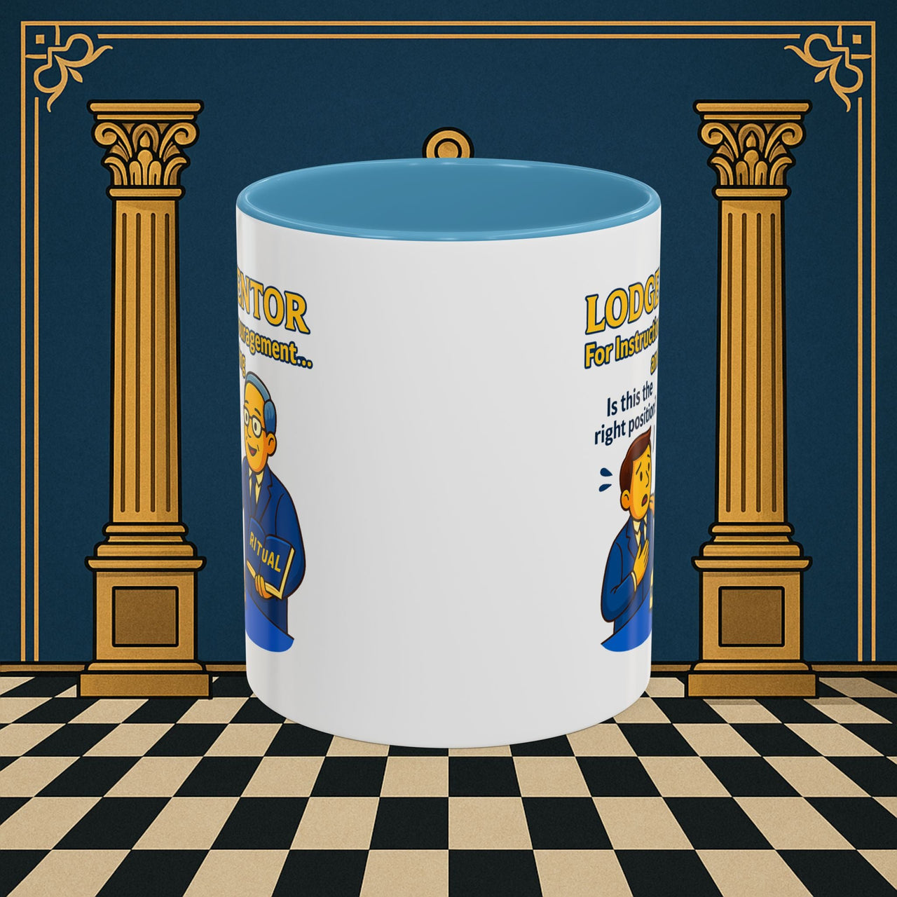 Masonic Mugs - Lodge Mentor Guidance: Masonic Ritual Instruction, Lodge Mentor Printify