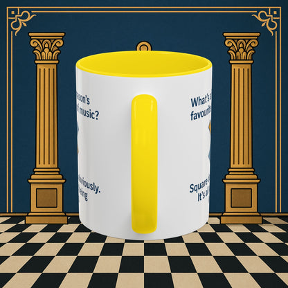 Masonic Mugs Ready to Go – Favourite Type of Music (Accent Coloured 11oz Mug) Printify