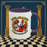 Masonic Mugs – Gavel & Glamour: A Toast to the Ladies (Accent Coloured 11oz Mug) Printify