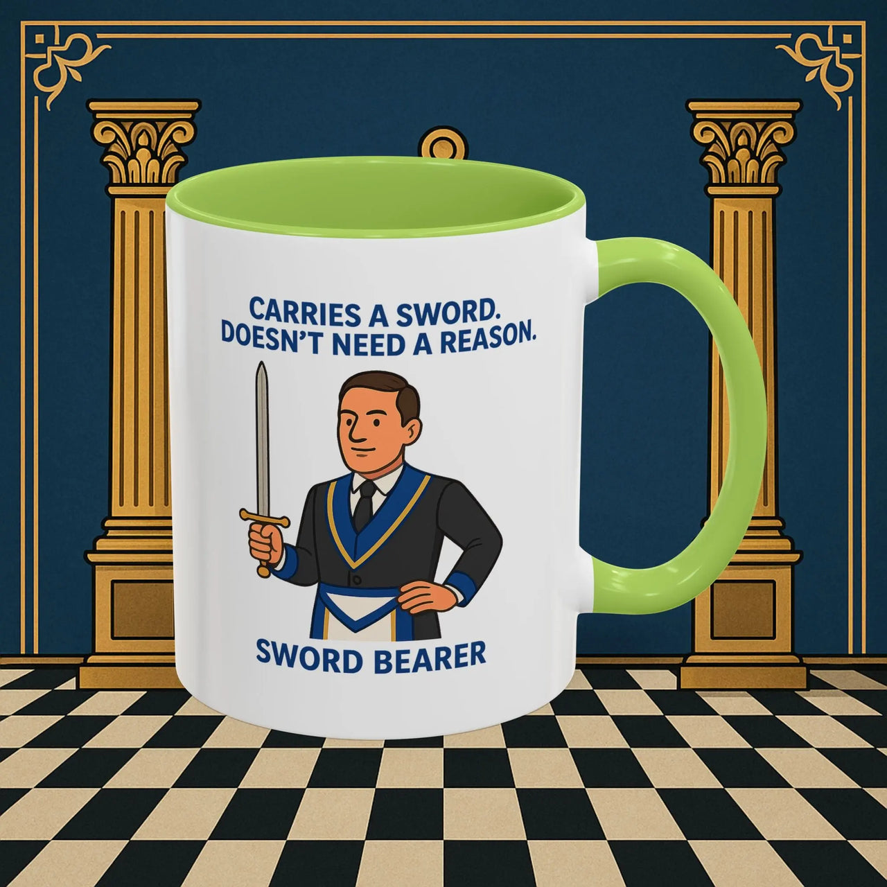 Masonic Mugs - Sword of Mystery - Provincial Sword Bearer Printify