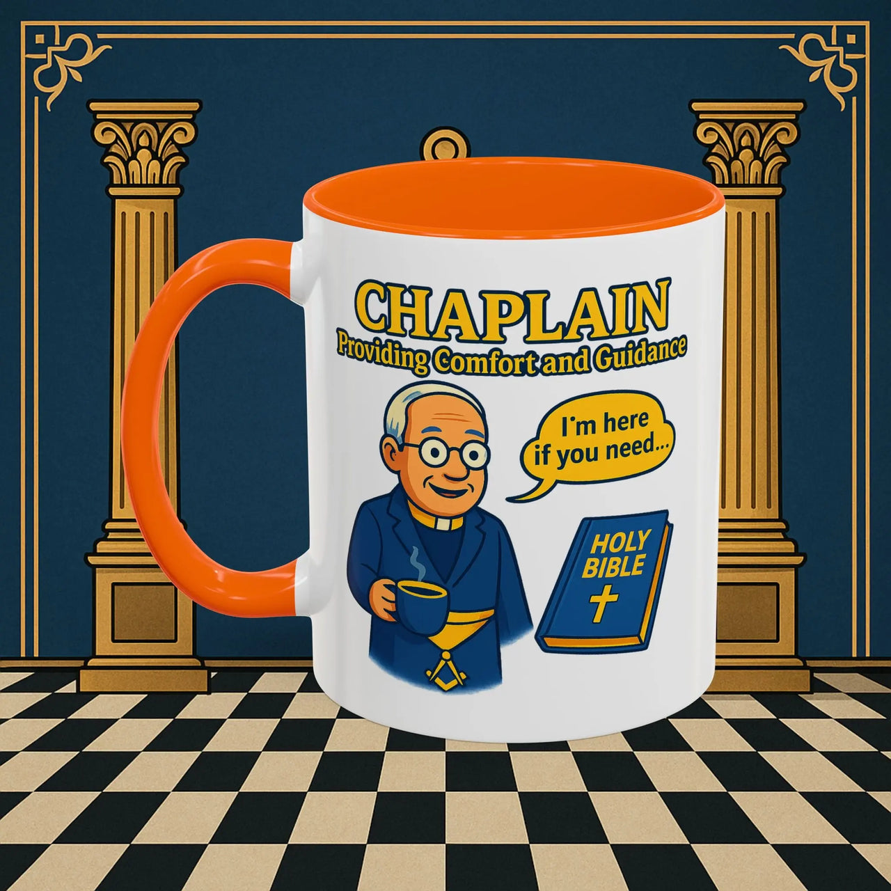 Masonic Mugs Ready to Go - Comfort in Faith - Chaplain Printify