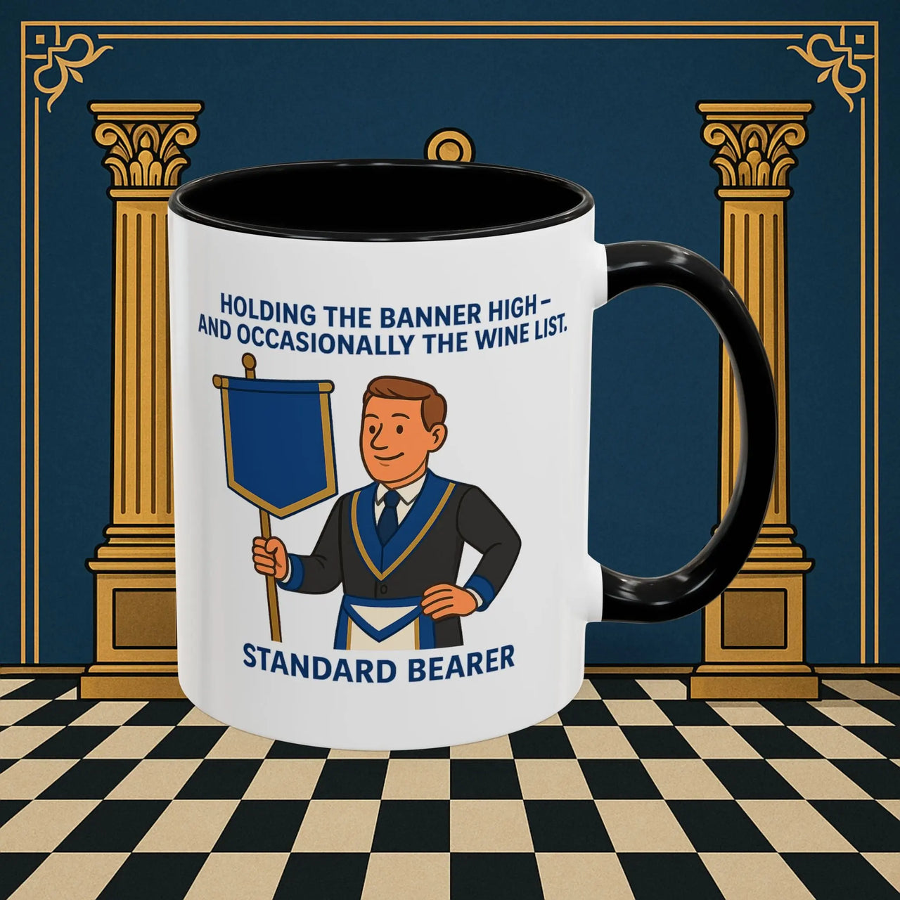 Masonic Mugs - Banner and Barrel - Provincial Standard Bearer Printify