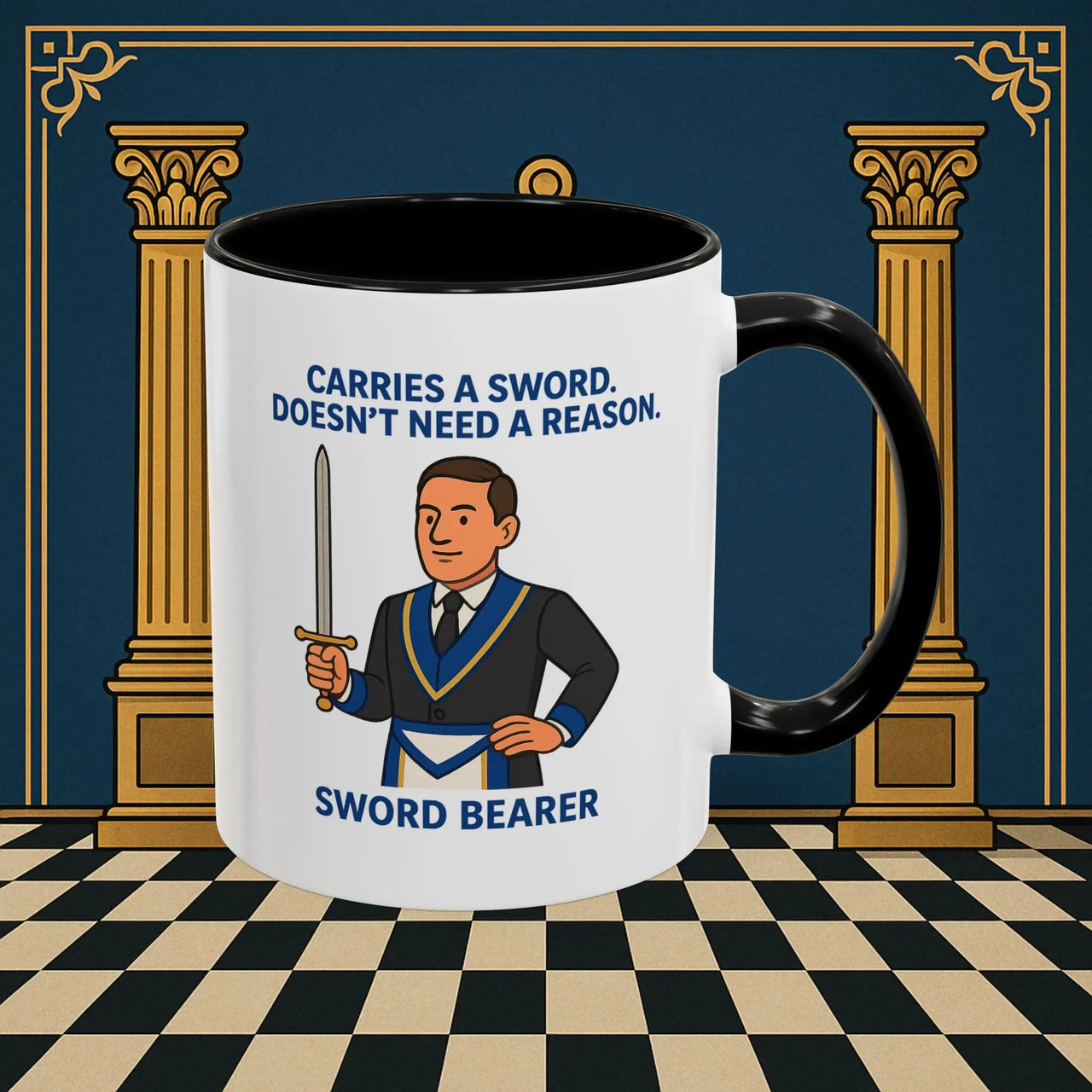 Masonic Mugs - Sword of Mystery - Provincial Sword Bearer Printify