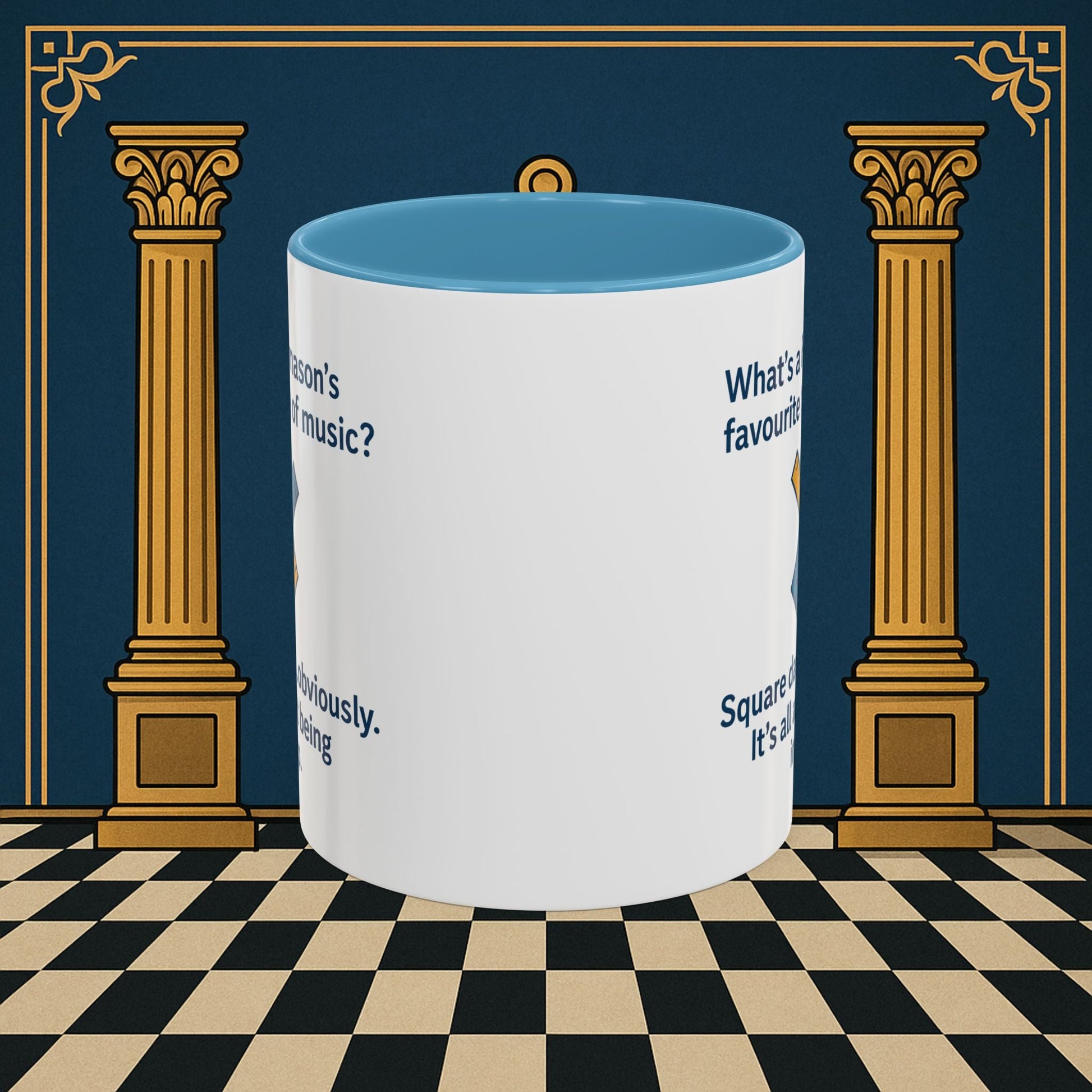 Masonic Mugs Ready to Go – Favourite Type of Music (Accent Coloured 11oz Mug) Printify