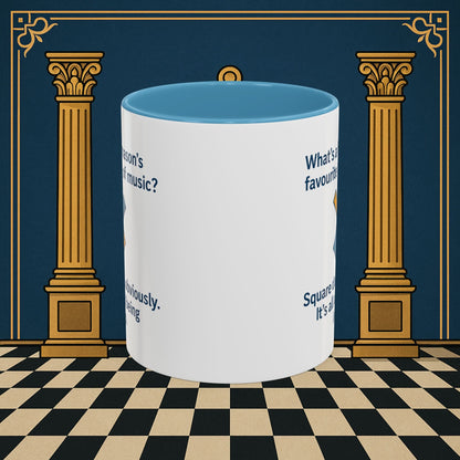 Masonic Mugs Ready to Go – Favourite Type of Music (Accent Coloured 11oz Mug) Printify