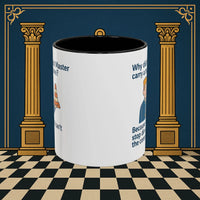Masonic Mugs Ready to Go – Past Master with a Traffic Cone (Accent Coloured 11oz Mug) Printify