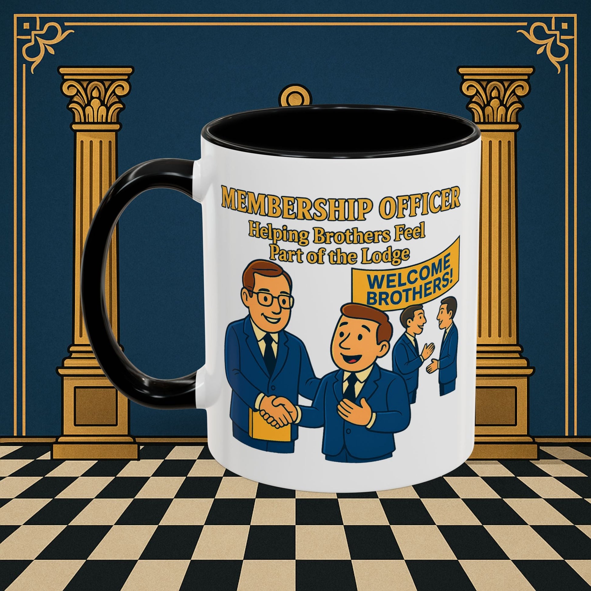 Masonic Mugs - Brotherhood Welcome - Membership Secretary Printify