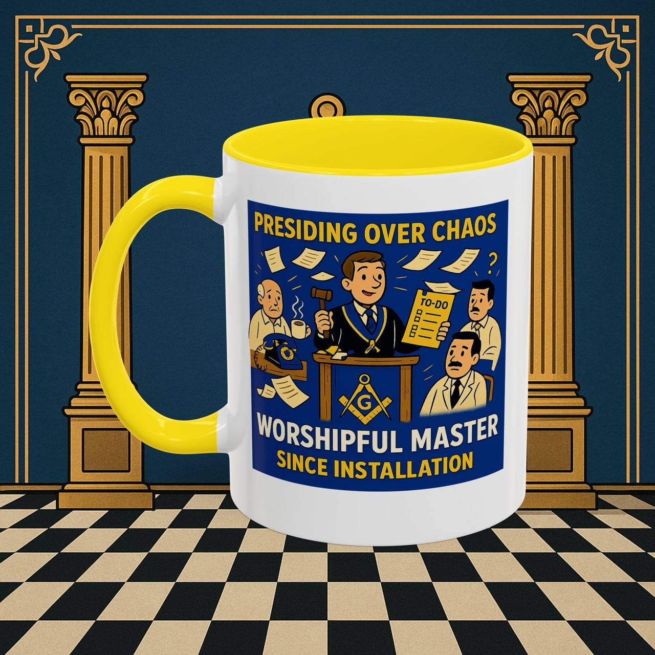 Masonic Mugs - Leadership Labyrinth - Worshipful Master Printify