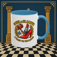 Masonic Mugs – Gavel & Glamour: A Toast to the Ladies (Accent Coloured 11oz Mug) Printify