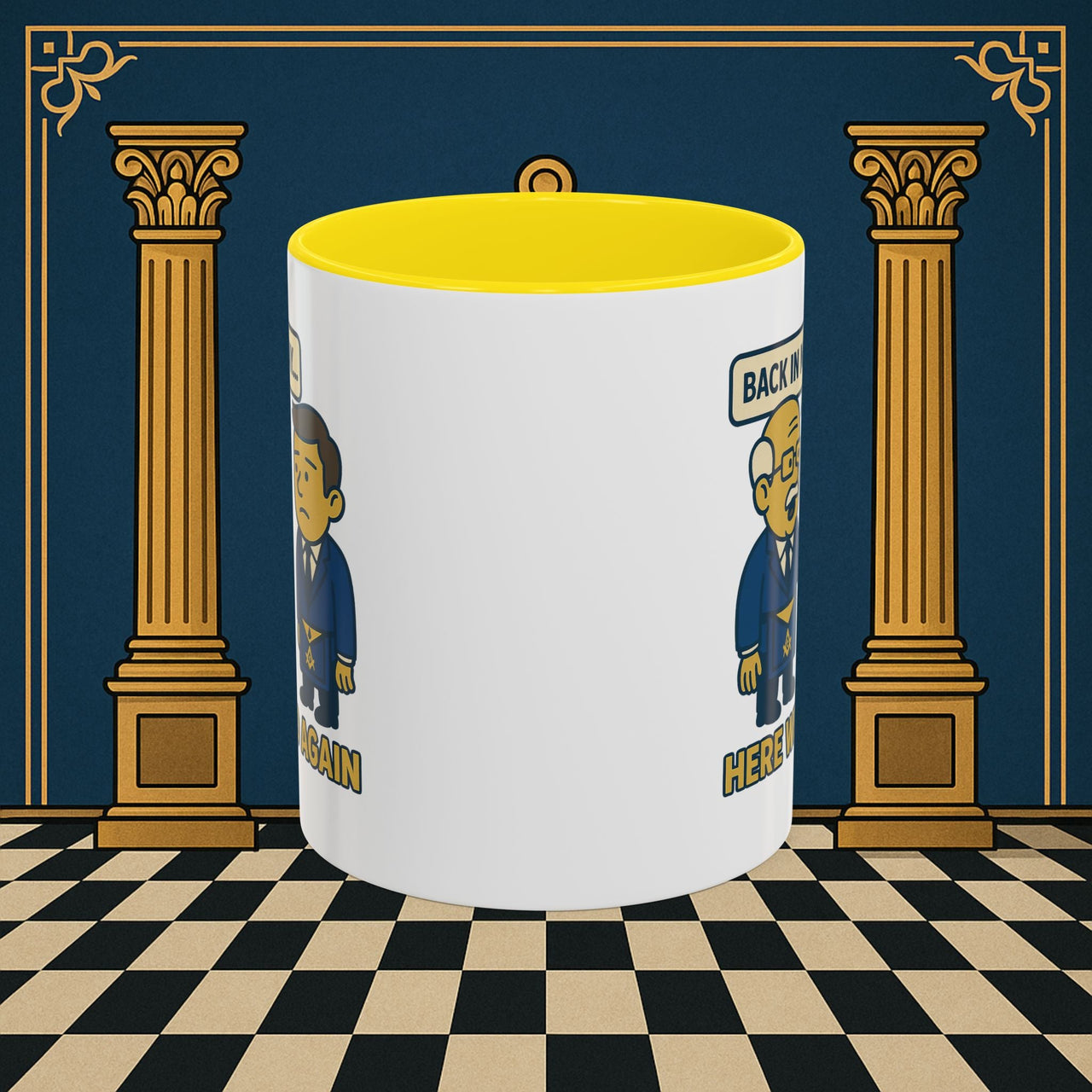 Masonic Mugs Ready to Go – Back in My Day… (Accent Coloured 11oz Mug) Printify