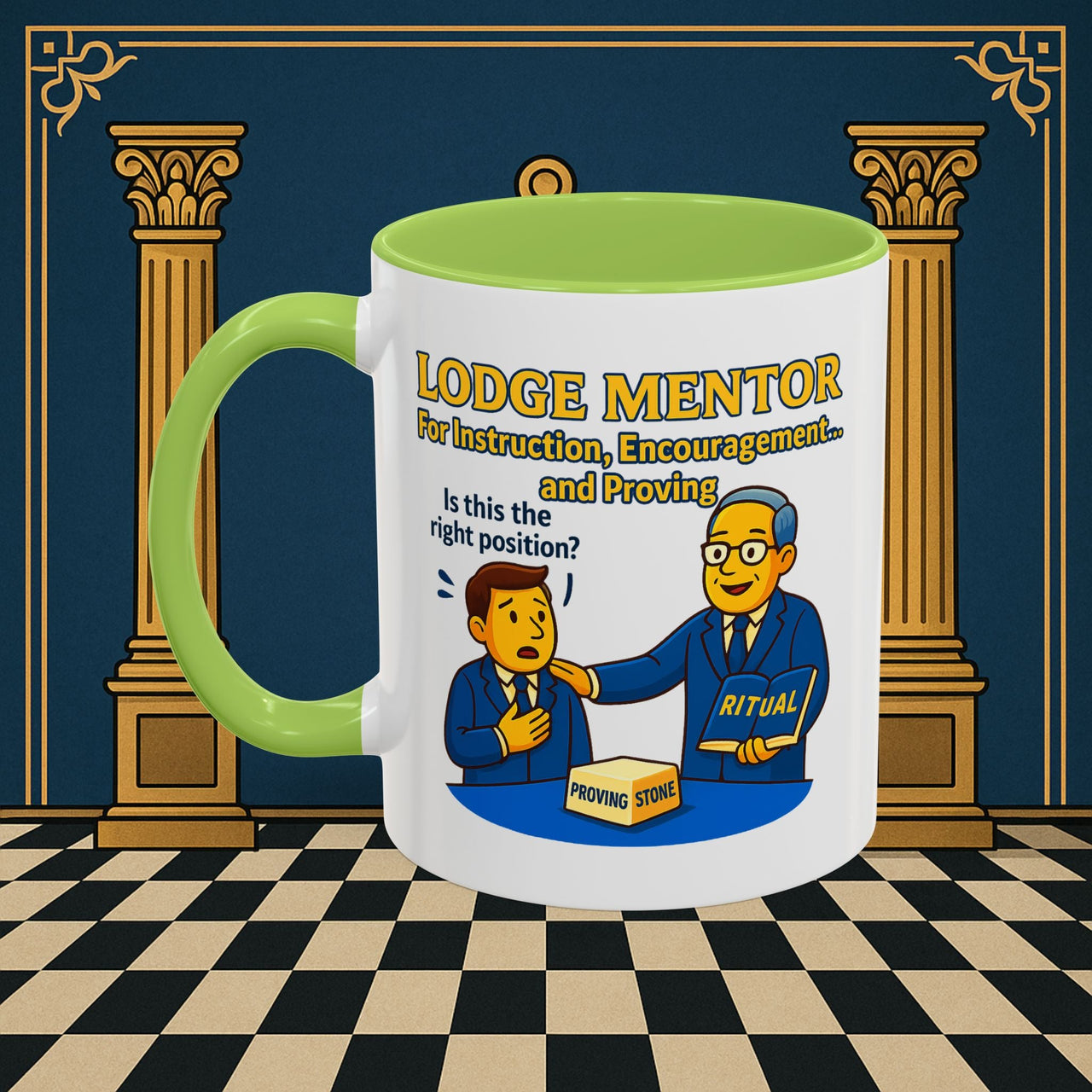 Masonic Mugs - Lodge Mentor Guidance: Masonic Ritual Instruction, Lodge Mentor Printify