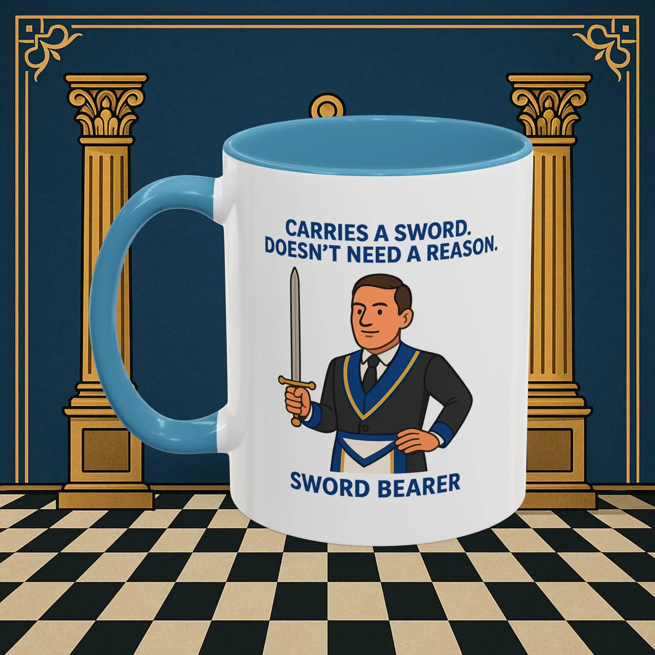 Masonic Mugs - Sword of Mystery - Provincial Sword Bearer Printify