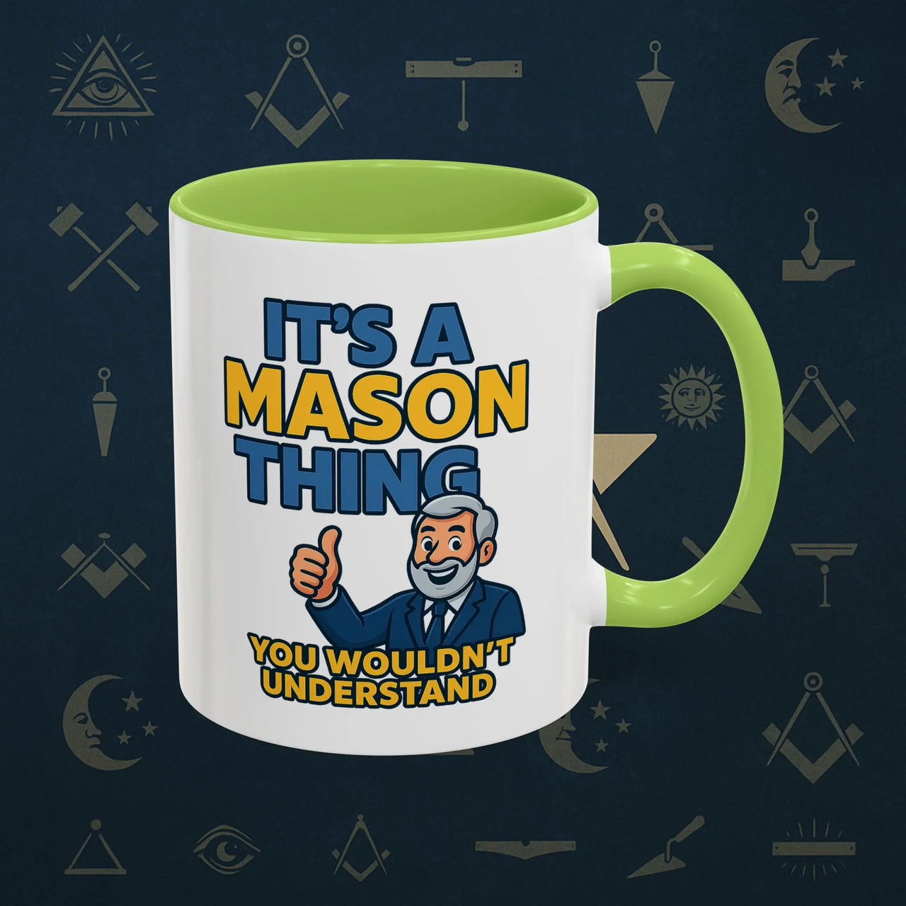 Masonic Mugs Ready to Go – It’s a Mason Thing (Accent Coloured 11oz Mug) Printify