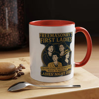 Masonic Mugs Ready to Go – Freemasonry’s First Ladies – Ladies’ Night 2025 (Accent Coloured 11oz Mug) Printify