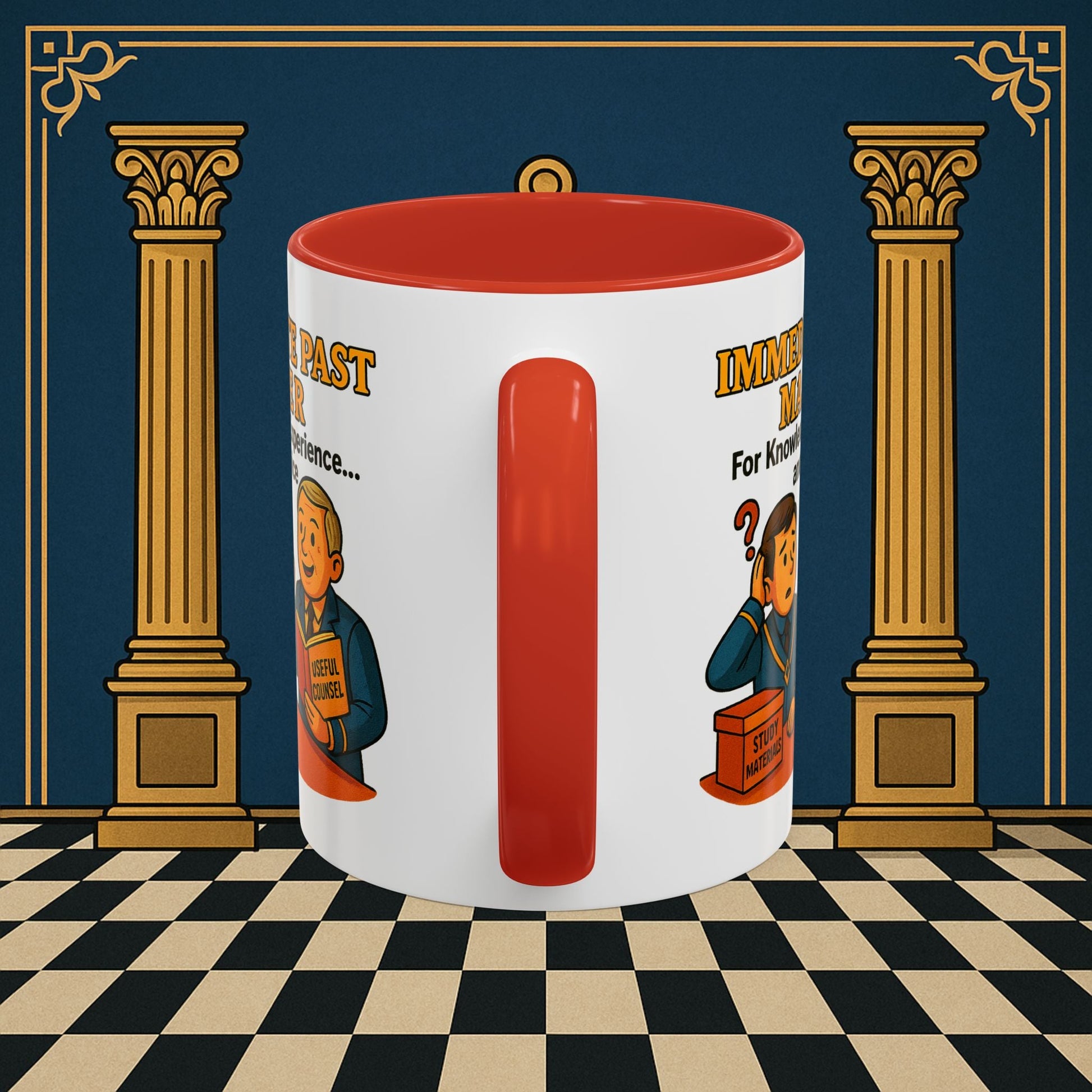Masonic Mugs - Accent Coloured 11oz Mug - Wisdom Transfer Printify
