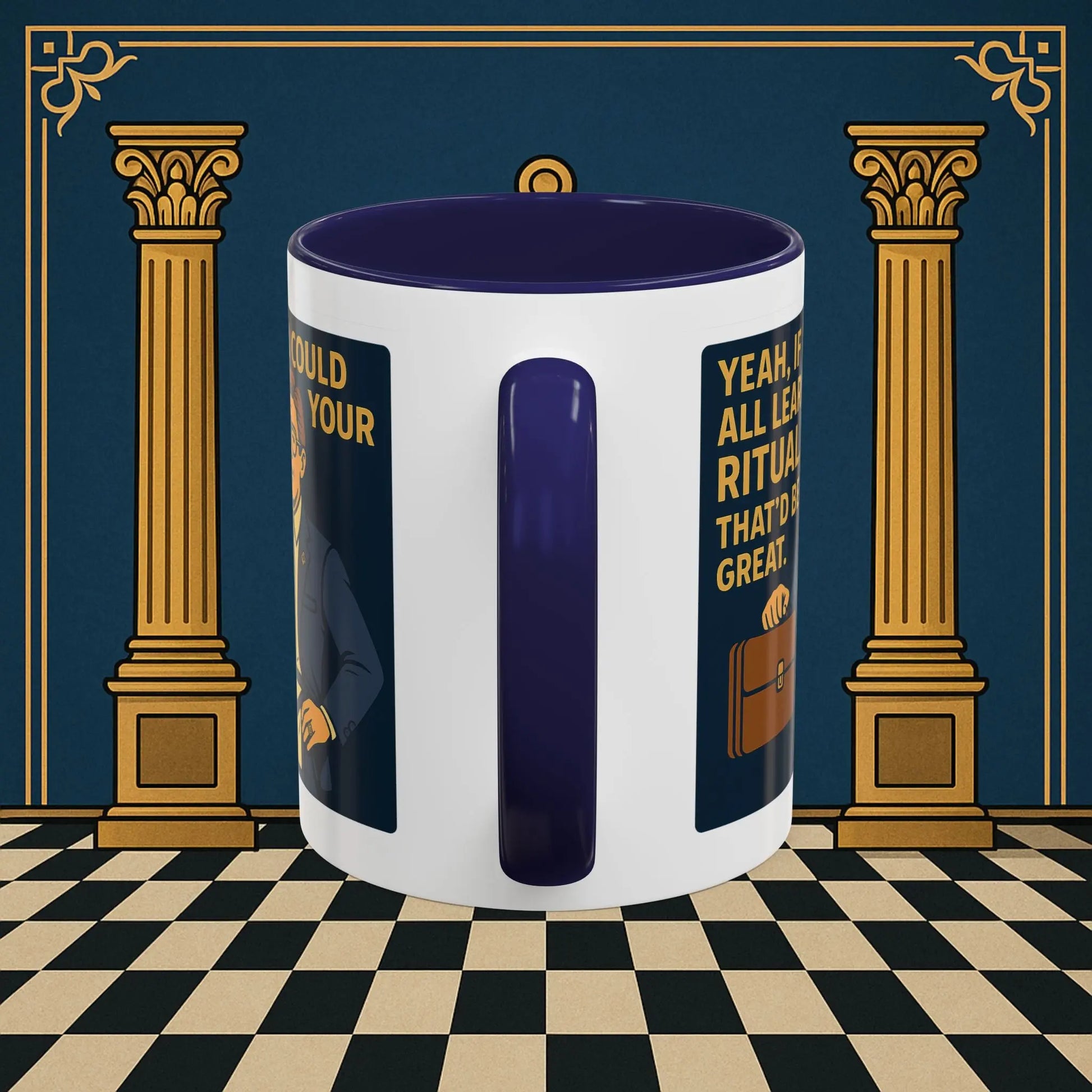 Masonic Mugs Ready to Go – Learn Your Ritual (Accent Coloured 11oz Mug) Printify