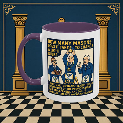 Masonic Mugs Ready to Go – How Many Masons? (Accent Coloured 11oz Mug) Printify