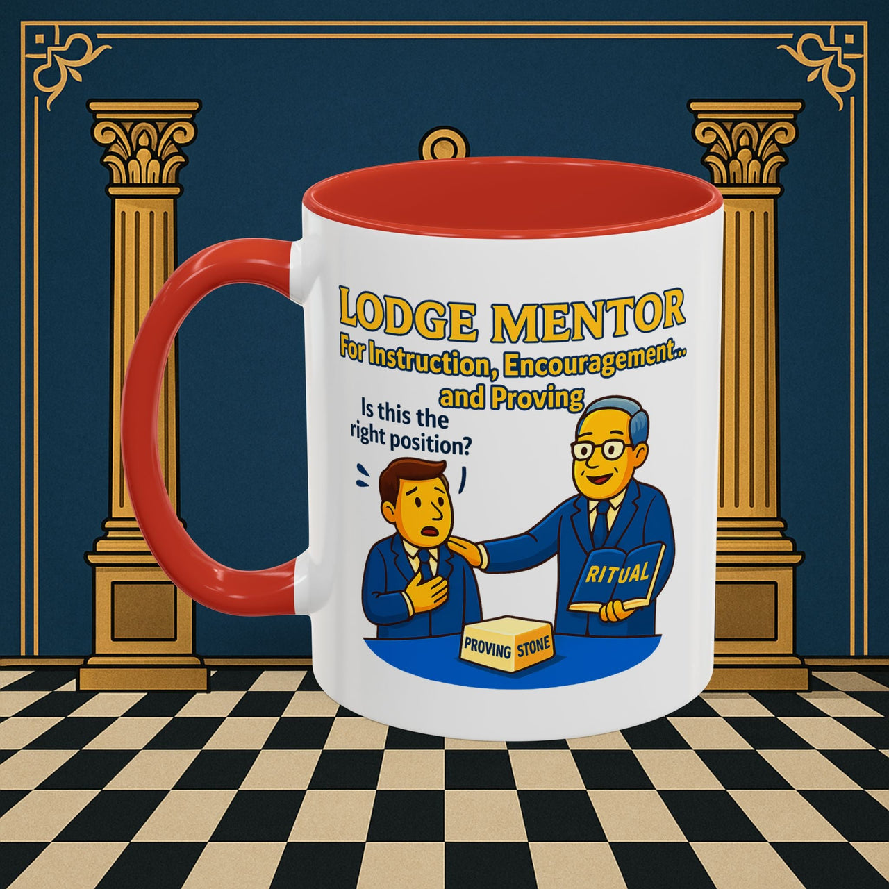 Masonic Mugs - Lodge Mentor Guidance: Masonic Ritual Instruction, Lodge Mentor Printify
