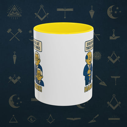 Masonic Mugs Ready to Go – Hang In There! (Accent Coloured 11oz Mug) Printify