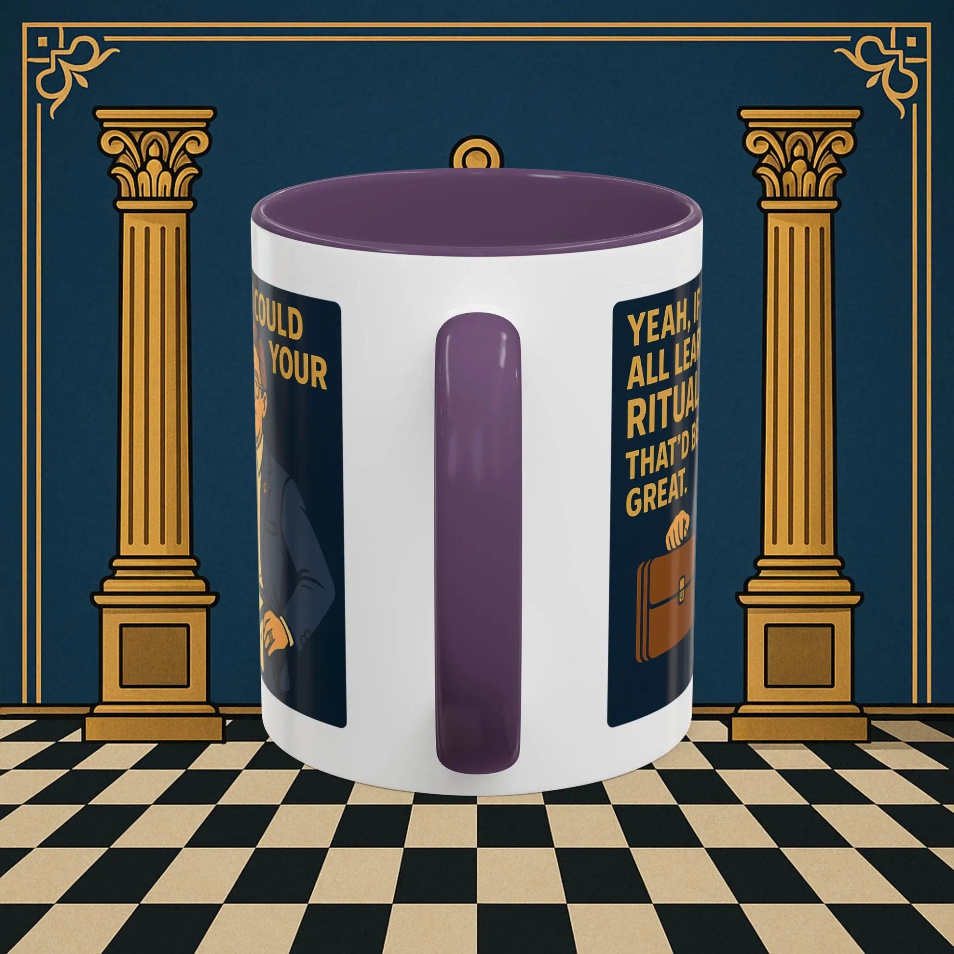 Masonic Mugs Ready to Go – Learn Your Ritual (Accent Coloured 11oz Mug) Printify