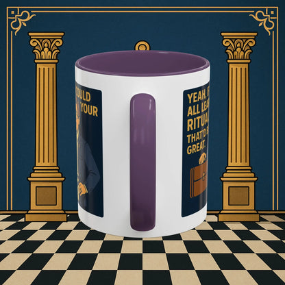Masonic Mugs Ready to Go – Learn Your Ritual (Accent Coloured 11oz Mug) Printify