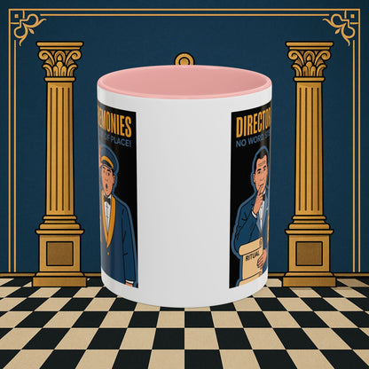 Masonic Mugs Ready to Go - Accent Coloured 11oz Mug - Ceremonial Protocol - Director of Ceremonies Printify