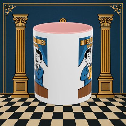 Masonic Mugs Ready to Go - Accent Coloured 11oz Mug - Toasting Protocol - Director of Ceremonies Printify