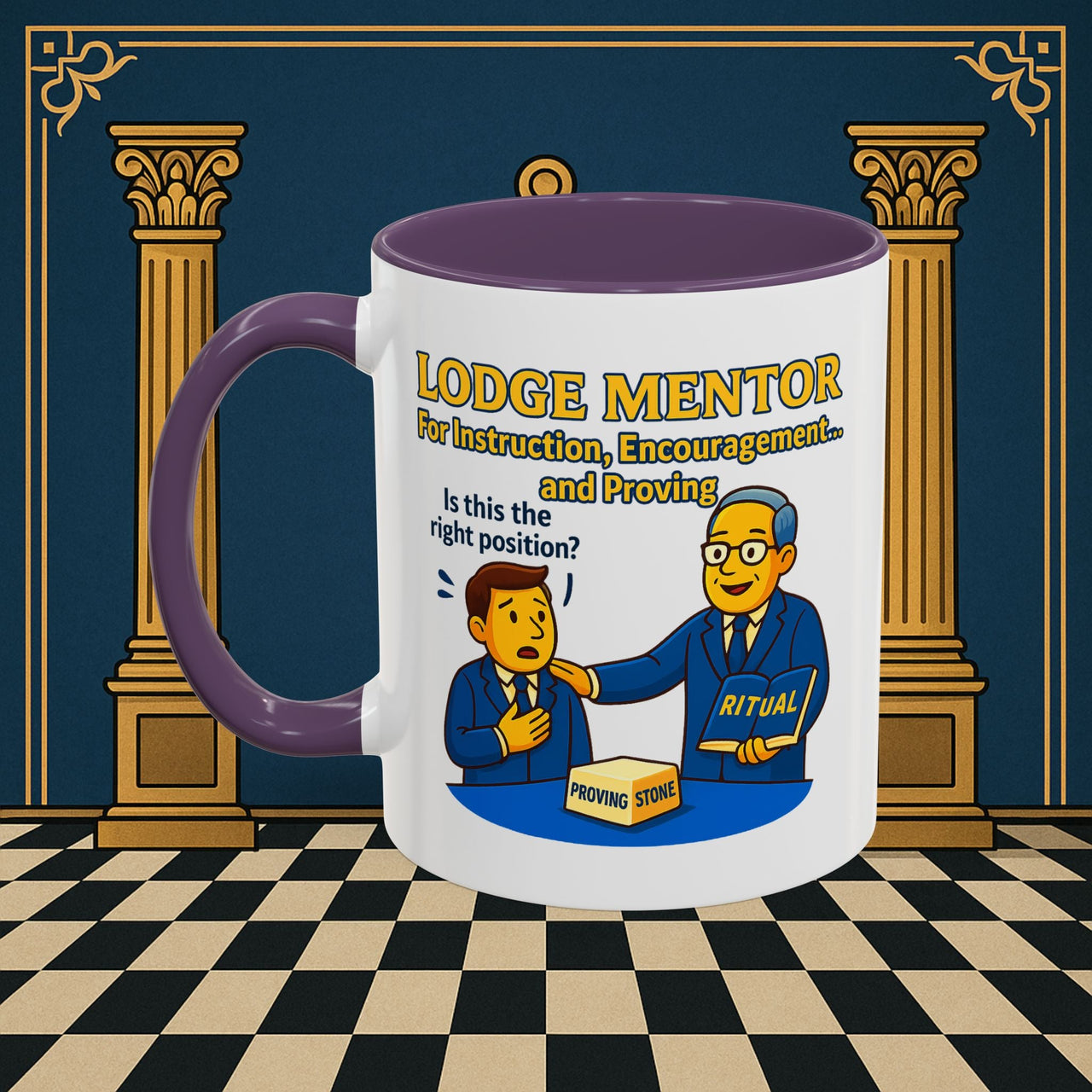 Masonic Mugs - Lodge Mentor Guidance: Masonic Ritual Instruction, Lodge Mentor Printify