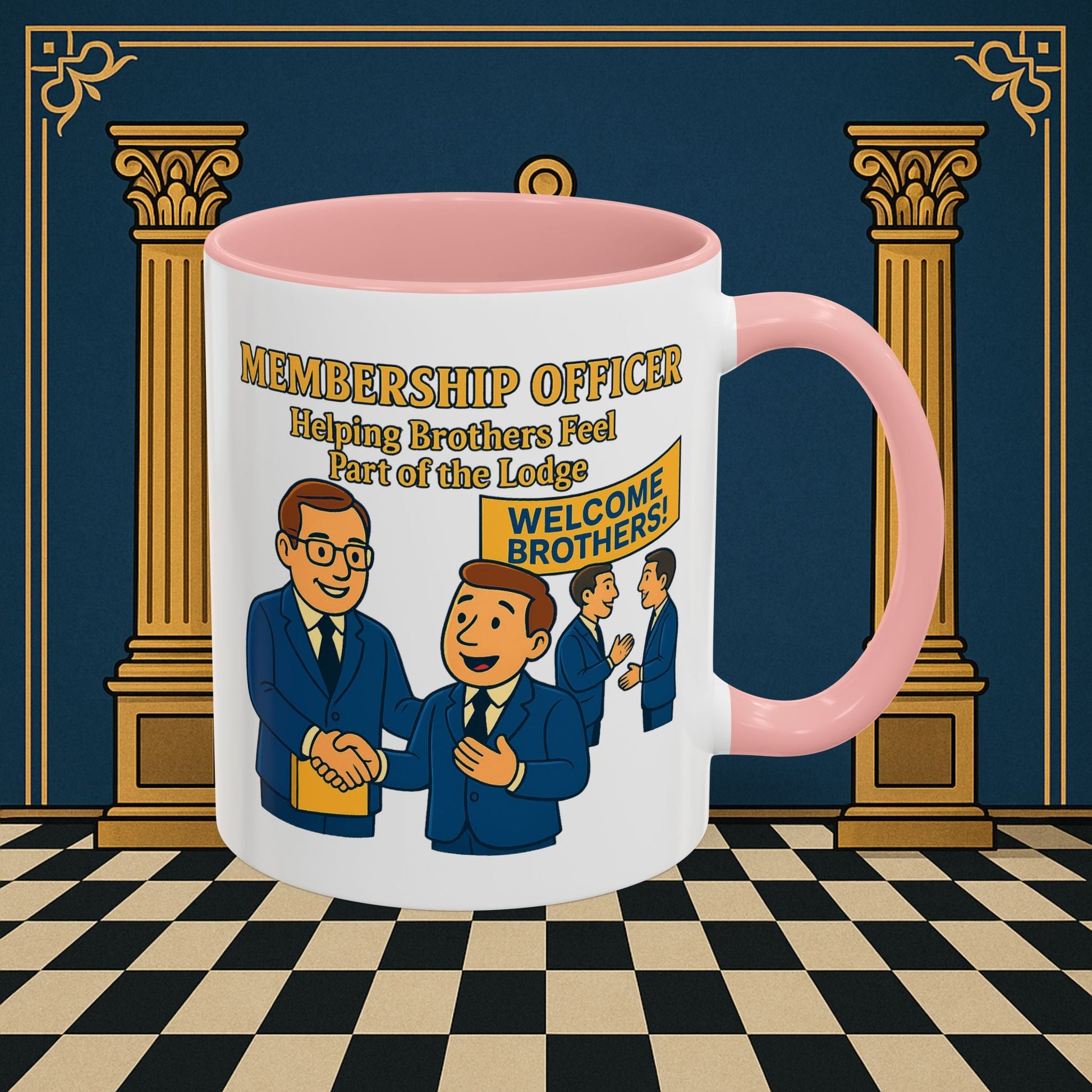 Masonic Mugs - Brotherhood Welcome - Membership Secretary Printify