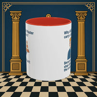 Masonic Mugs Ready to Go – Past Master with a Traffic Cone (Accent Coloured 11oz Mug) Printify