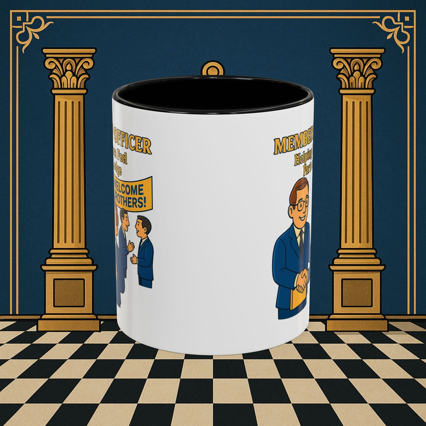 Masonic Mugs - Brotherhood Welcome - Membership Secretary Printify