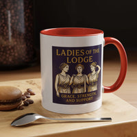 Masonic Mugs – Ladies of the Lodge: Grace, Strength & Support (Accent Coloured 11oz Mug) Printify