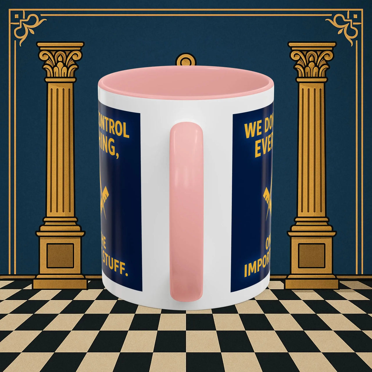 Masonic Mugs Ready to Go – Only the Important Stuff (Accent Coloured 11oz Mug) Printify