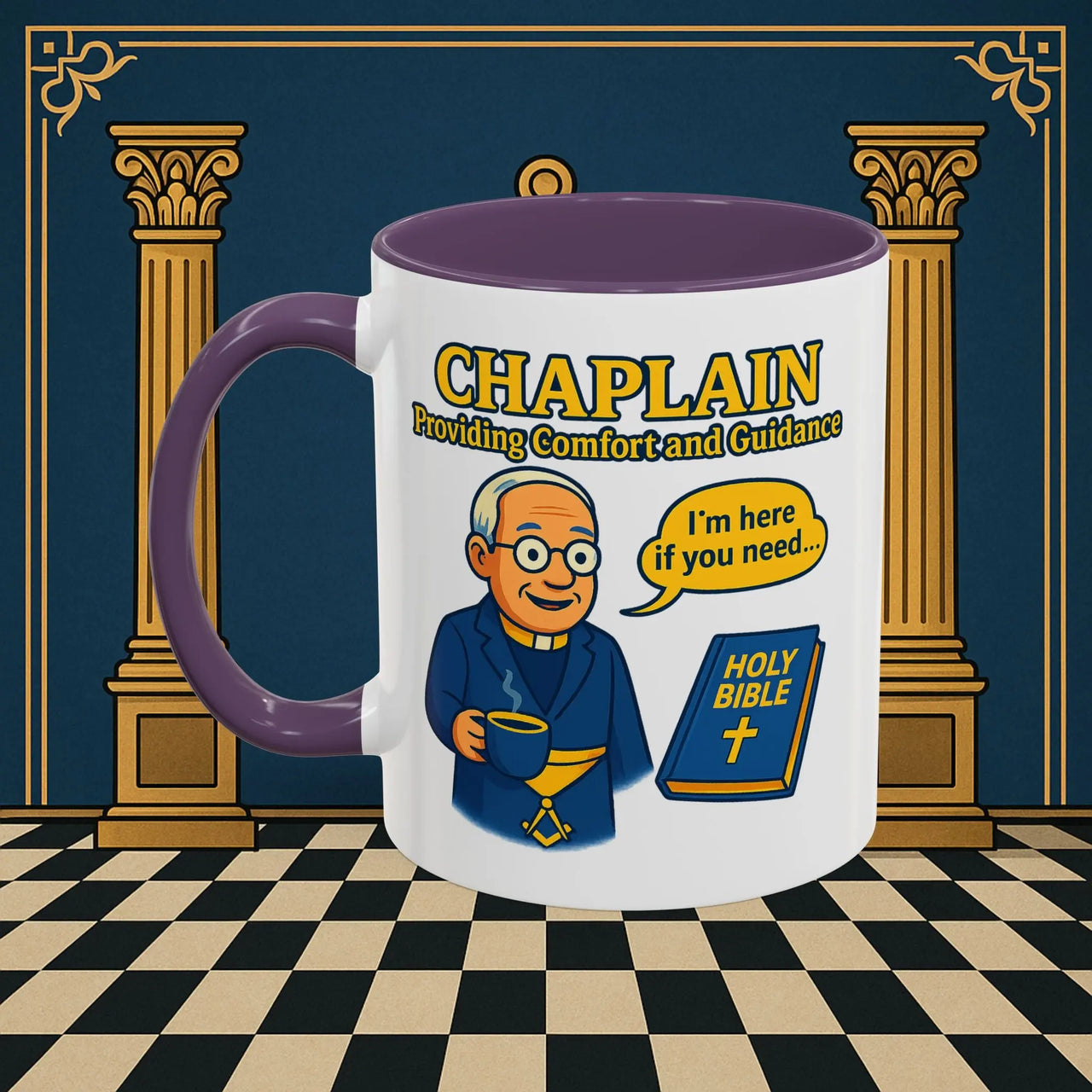Masonic Mugs Ready to Go - Comfort in Faith - Chaplain Printify