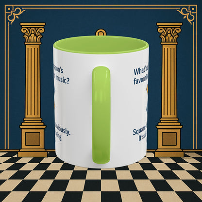 Masonic Mugs Ready to Go – Favourite Type of Music (Accent Coloured 11oz Mug) Printify